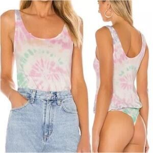 Philanthropy NEW Istanbul tie dye thing bodysuit tank pastel soft casual beach